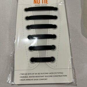 Black No Tie Silicone Shoe Laces